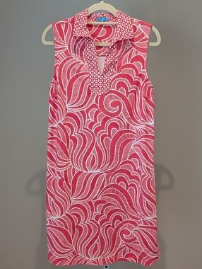 J. McLaughlin Joanna Dress Catalina Pink Swirl Geti Dorian Sz S
